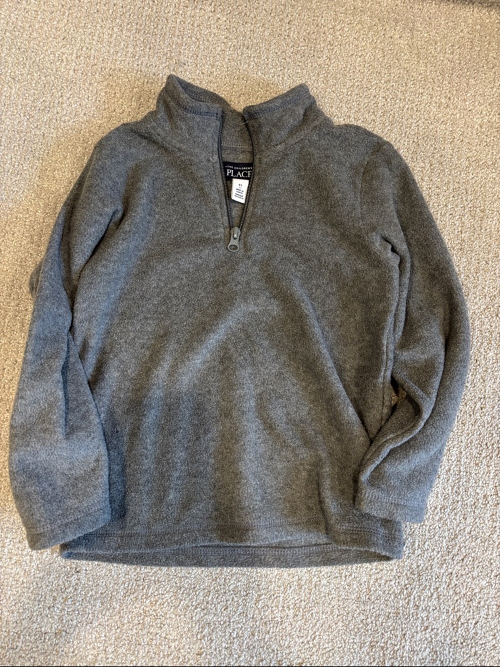 The Children's Place Gray Half-Zip Fleece Pullover